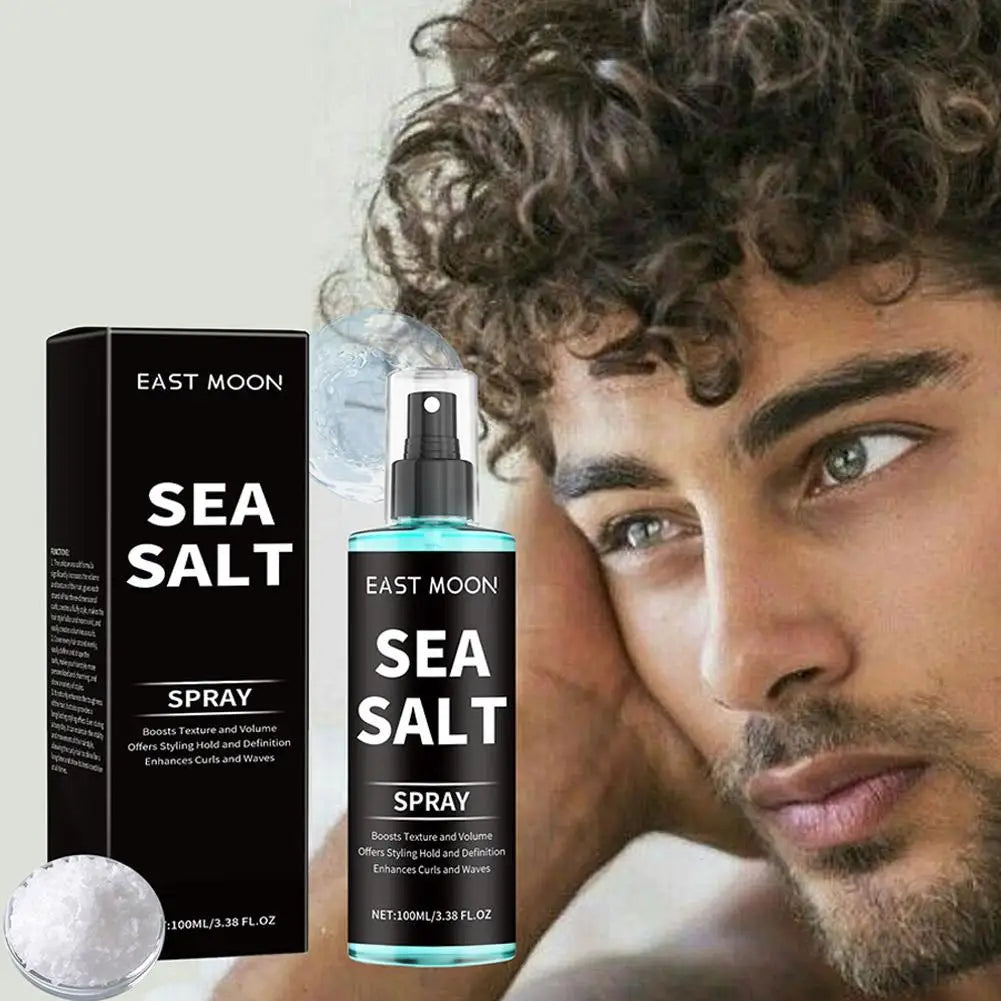 100ml Sea Salt Curling Spray for Hair,Natural Kelp & Red Algae Extract, Natural Texture & Volume, Creates Beachy Curls & Texture