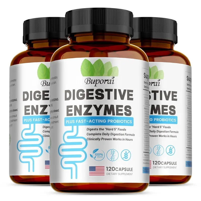 Digestive Enzymes Supplement - Digestion and Intestinal Health for Adults Men and Women, Promotes Nutrient Absorption