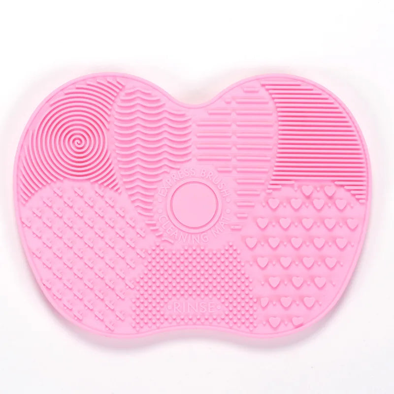 1pcs Silicone Apple-Shaped Makeup Brush Cleaner Pad With Suction Cup For Effective Cosmetic Tool makeup brush cleaning agent pad