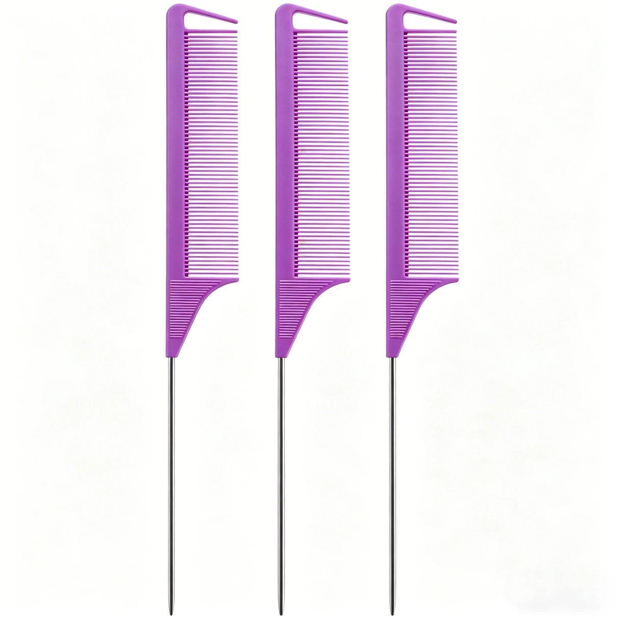 Pro Pointed Tail Salon Hairdressing Hair Styling Anti-static Comb Hair Brush Steel Needle Pin Rat Tail Combs Barber Accessories