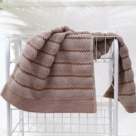 1/2/3PCS Bathroom Cotton Towel Sets Household Towels Wave Bath Hand Face Towels Soft Absorbent Towels Christmas Gift Towels Set