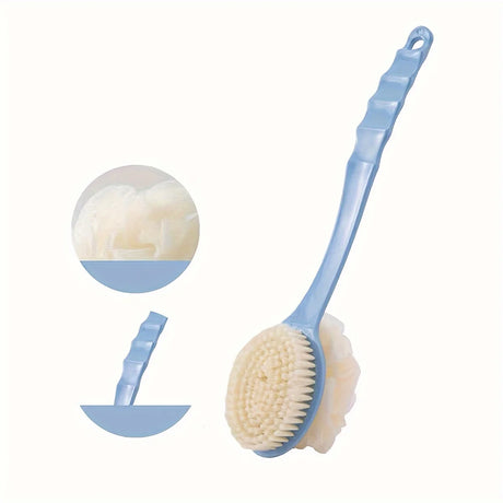 1/2pcs Long Handle Soft Bristle Bath Brush - 2-in-1 Body Back Scrubber & Dead Skin Remover,Deep Clean Skin Exfoliate Keratin