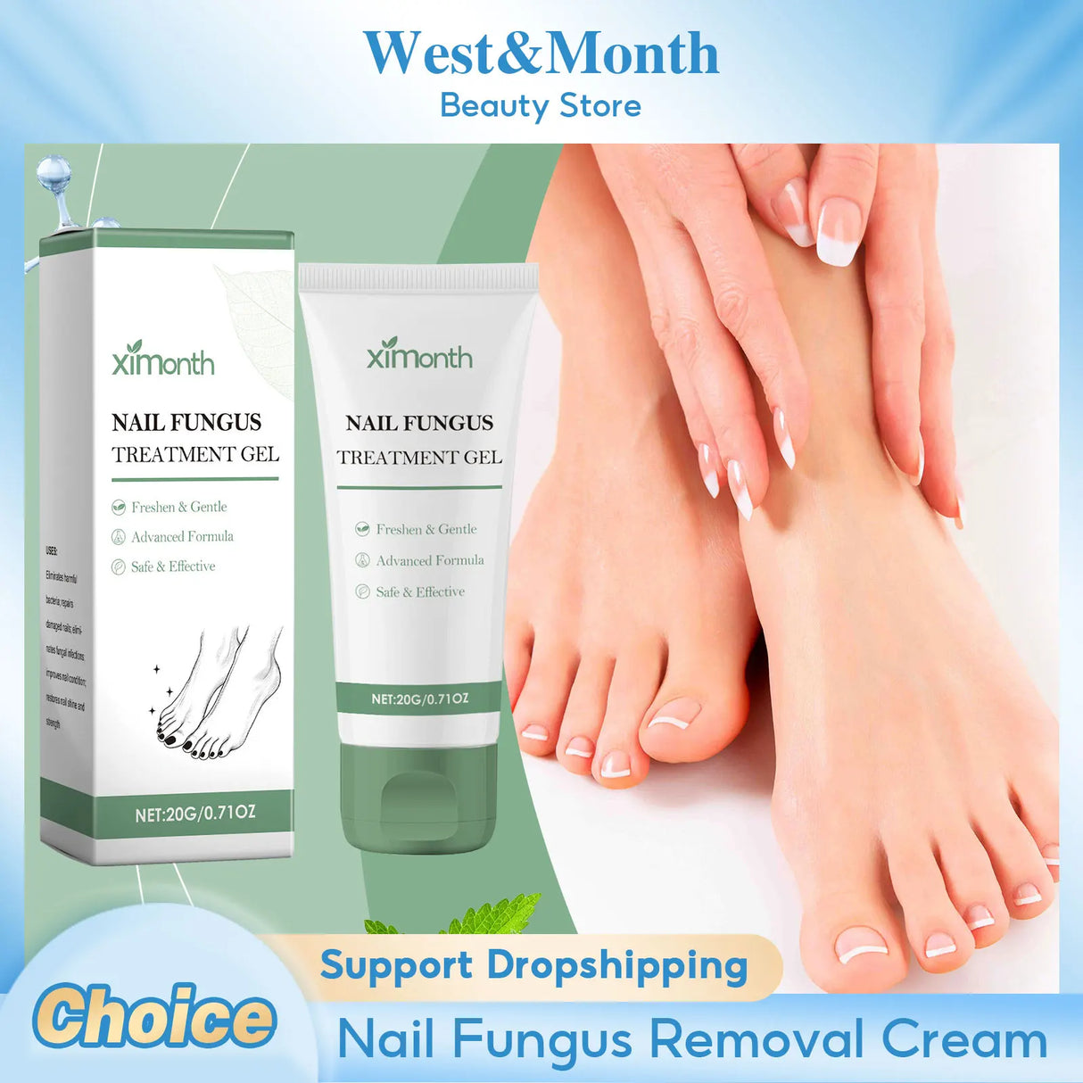 Nail Fungal Treatment Ointment Anti Infection Paronychia Onychomycosis Soft Hand Feet Toenail Repair Damaged Health Care Cream