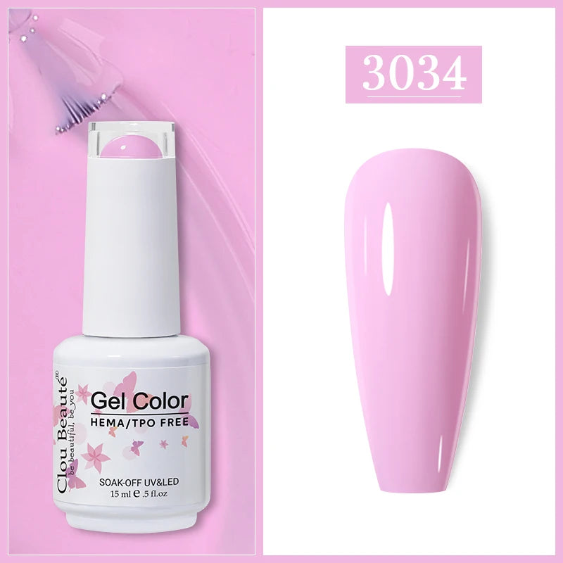 Clou Beaute Gel Nail Polish Neon Brown Royal Blue Red Green Pastal Nude Nail Art Varnishes Gel Lacquer HEMA/TPO FREE UV Gel Nail