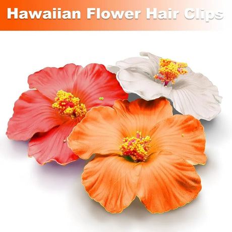 Headwear Hawaiian Flower Hair Clips Side Bangs Clip Hair Accessories Artificial Flower Clips Suitable Vacation Beach Parties