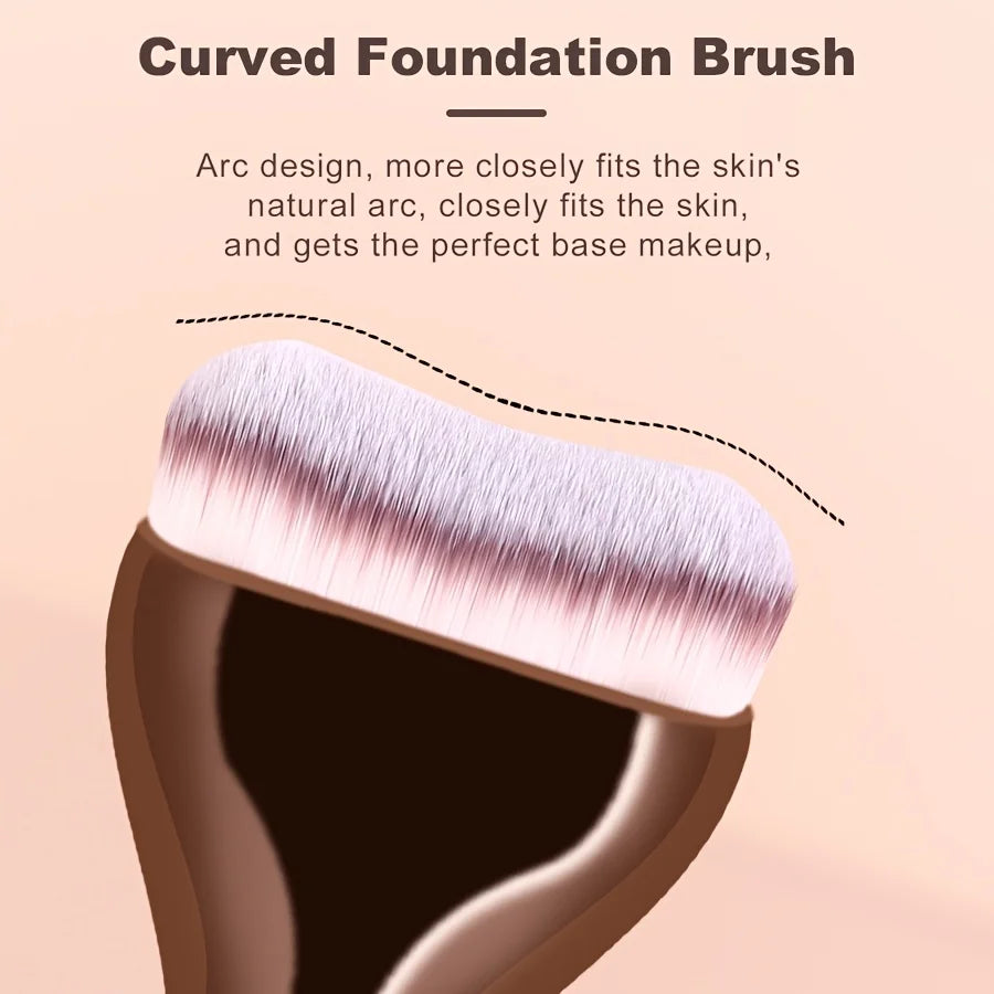 A Set of 15 Makeup Brushes Including Foundation Brush, Highlighter Brush, Blush Brush, Powder Brush, Nose Contour Brush, Eyeshad