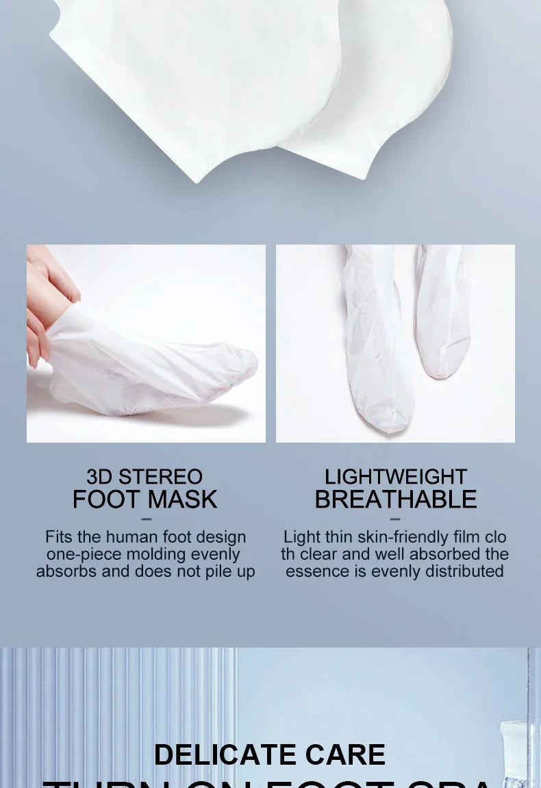 SADOER Exfoliating Feet Mask Exfoliating Foot Peel Mask Socks Pedicure Peeling Dead Skin Remover Feet Mask Peel Moisturizing
