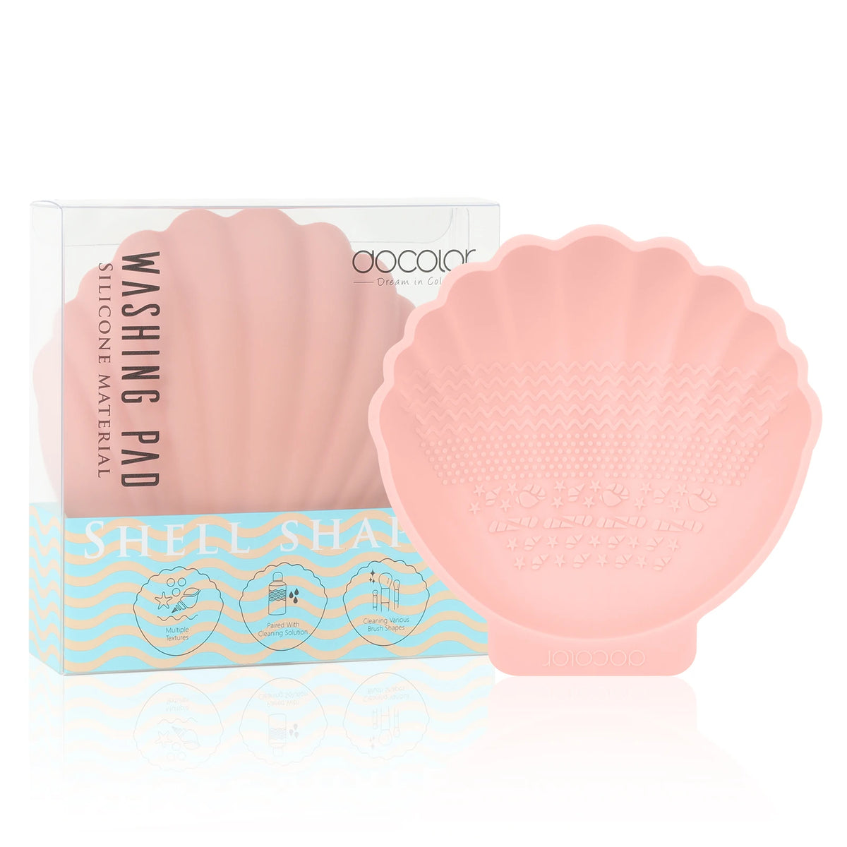 Docolor SHELL Silicone Brush Cleaner Make Up Washing Brush Gel Cleaning Mat Foundation Makeup Brush Cleaner Pad Scrubbe Board