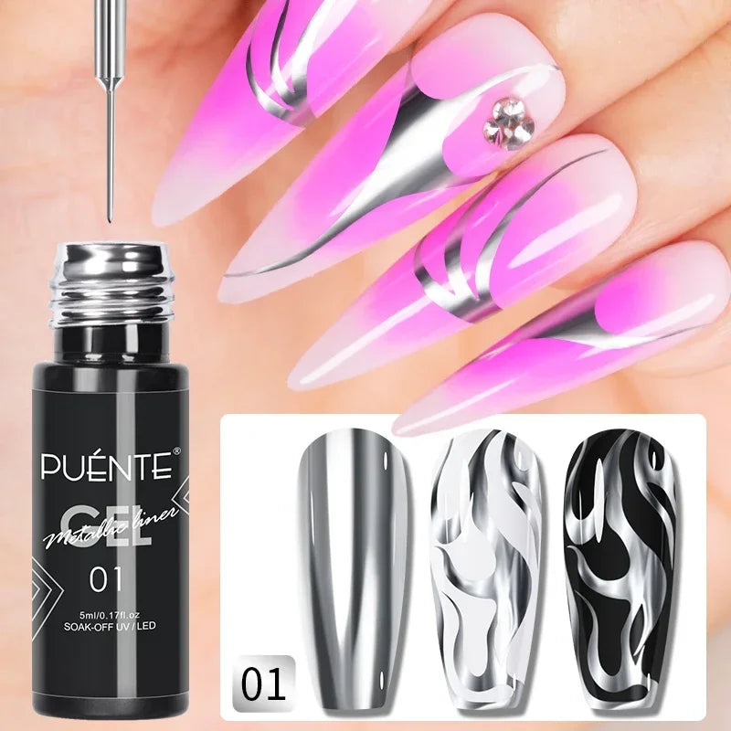 PUENTE 7.5ML Nude Shade Moonlight Cat Magnetic Gel Nail Polish Ultra-Bright Cat Eye Soak Off UV Semi-Permanent Varnish Manicure