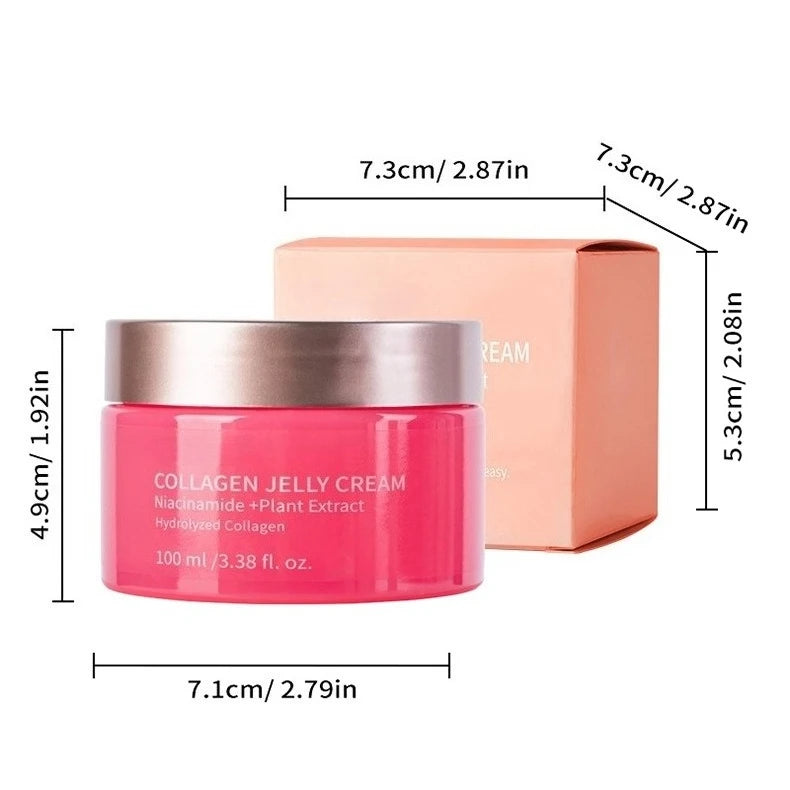 Collagen & Niacinamide Jelly Cream - Korean Moisturizer, Brightens, Minimizes Pores, 100g NEW 2026