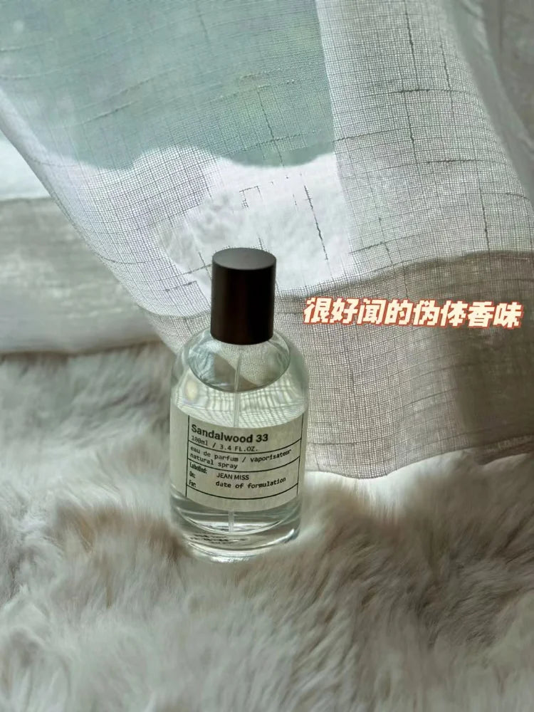 Sandalwood Fresh Fragrance Eau De Toilette Classic Fruity Notes Women Man Parfum Bergamot Body Spray 100ml Unisex Perfume