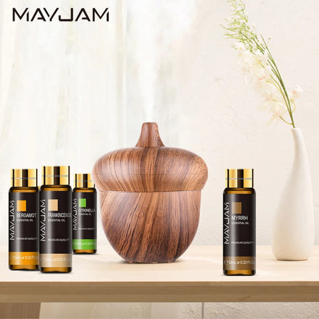 10ML Lavender Eucalyptus Pure Essential Oils Rose Lemon Jasmine Vanilla Mint Sandalwood Bergamot Tea Tree Diffuser Aroma Oil