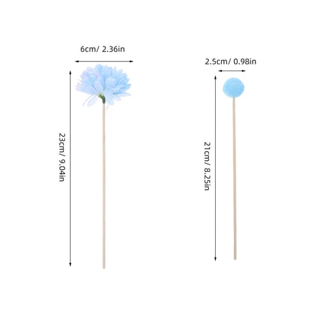 8pcs Diffuser Sticks Diffuser Refill Essential Oil Aroma Fragrance Sticks Replacement - Natural Aromatherapy Reed Flowers