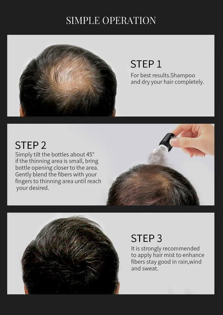 SEVICH Hair Building Fiber Set Cover Sparse Hair Or Bald Spots Hair Loss Regrowth Treatment Keratin Hair Fiber Powder Applicator