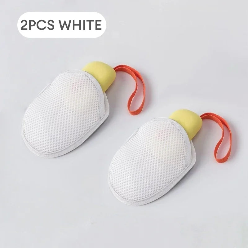 1/2/4/8PCS Soap Foaming Net Bath Mesh Sponge for Shower & Body Wash Exfoliating and Deep Cleaning Scrubber for Bathroom Supplies