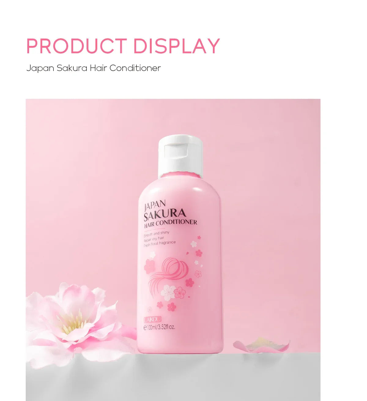 LAIKOU Japan Sakura Shampoo or Hair Conditioner Complex Oil Hair Care Repair Damaged Hair Repair Serum Oil Anti Hairs Loss