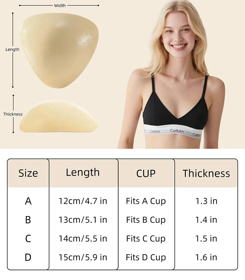 Double-Sided Sticky Bra Pads Women Summer Ultra Instant Push Up Bra Pads Reusable Padded Inserts Strapless Lift For Swimsuit