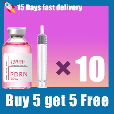 Stem Cell Ampoule Essence, Pink PDRN Ampoule, Collagen Moisturizing Anti-Aging Essence