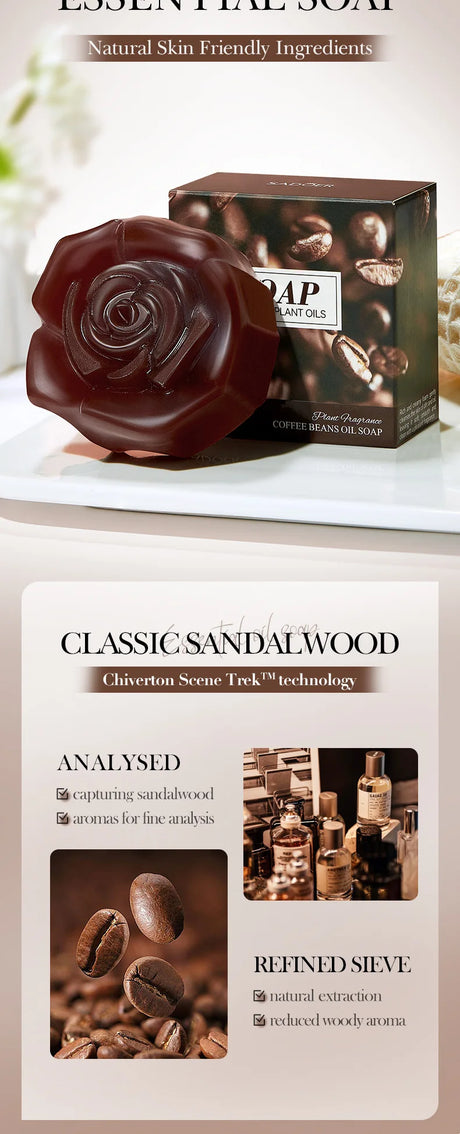 100g Coffee Handmade Soap Cleansing The Body Hand Wash Soap Essential Oil Moisturizing Product Body Care Dry Skin Prevent Dry