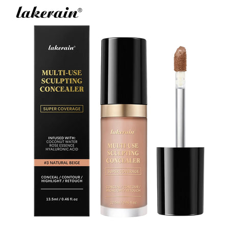 Lakerain 5-Color Waterproof Concealer Matte High Coverage Oil-Control Foundation For Acne Scars And Dark Circles Cosmetics