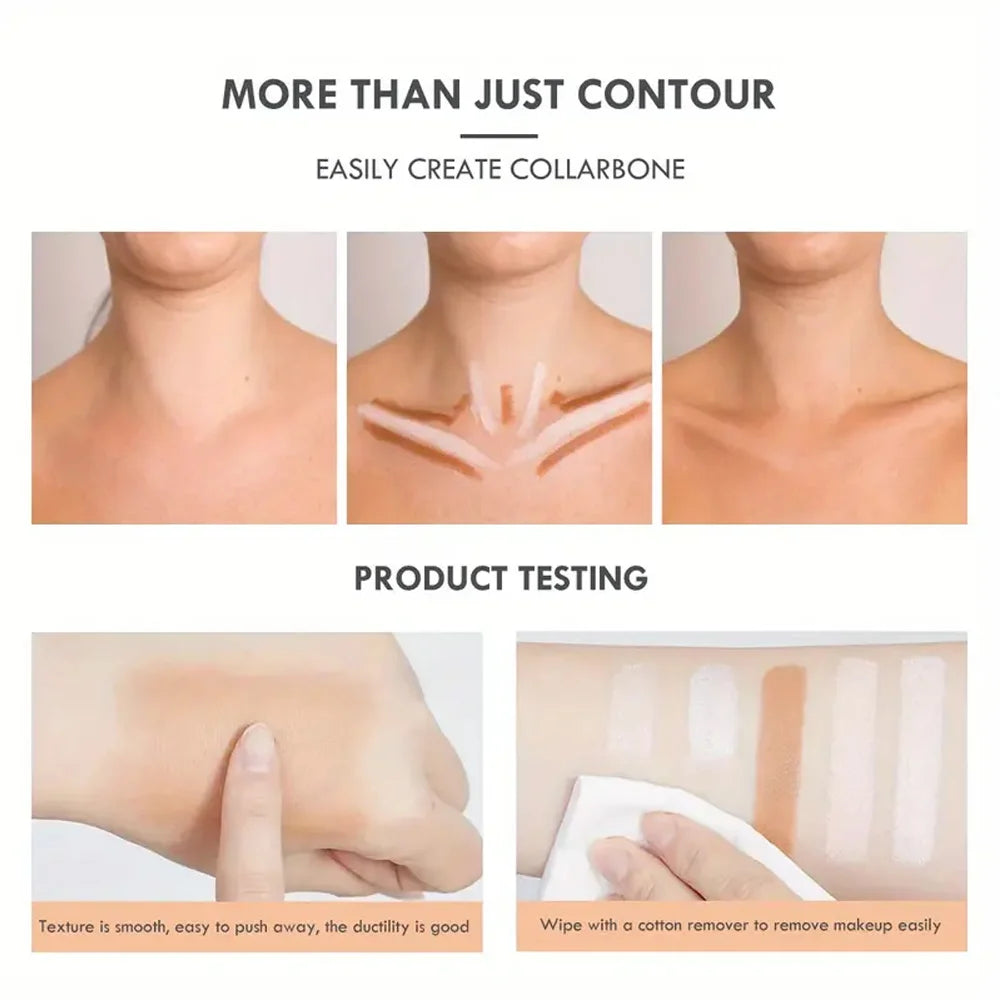 Dual-ended contour stick, facial foundation, concealer, long-lasting dark circles, correcting contour concealer, makeup