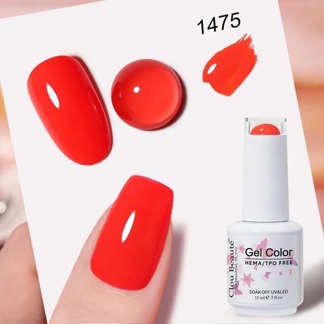 Clou Beaute Grey Color Nail Gel Polish Full Coverage Nail Polish Dark Red Gel Lacquer Varnish Vernis Semi Permanent Nail Art