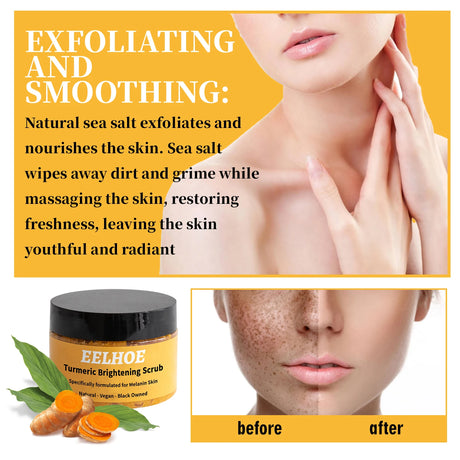 Turmeric Body Scrub - Cleanses Skin's Dead Cells, Leaving Skin Smooth And Soft. Skin Cleansing And Exfoliating Scrub.