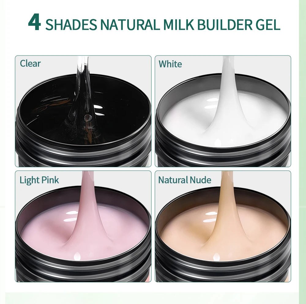 Nailpop Milky Smooth Builder Gel 30/100g for Nail Extension Long Lasting Quick Building UV Gel Soak Off Nail Art Design DIY