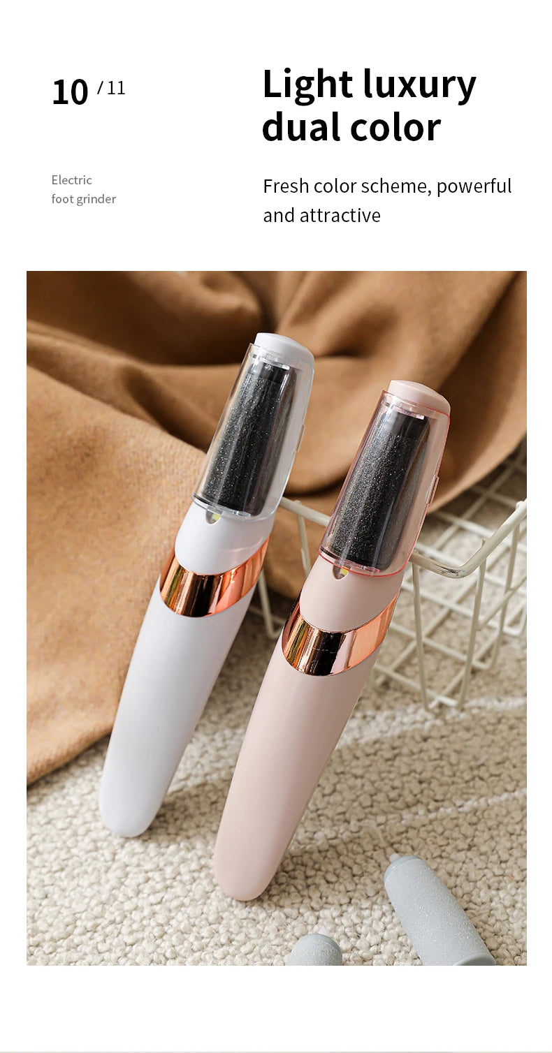 HOMEFISH Electric Foot Grinder Automatic Foot Callus Rubbing Pedicure Dead Skin Callus Remover for Foot Beauty Machine