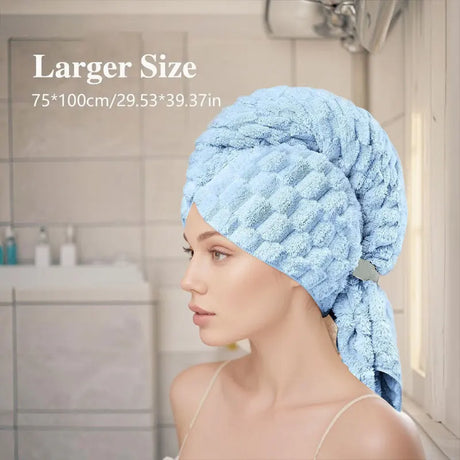 Golden turtle velvet dry hair towel saves time and effort at home for women to take a shower and wash their hair