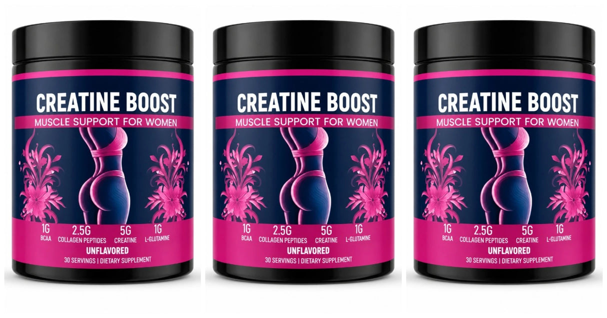 Creatine for Women Booty Builder Supplement with Collagen & BCAA Supports Muscle Development Post-Workout Recovery Elasticity