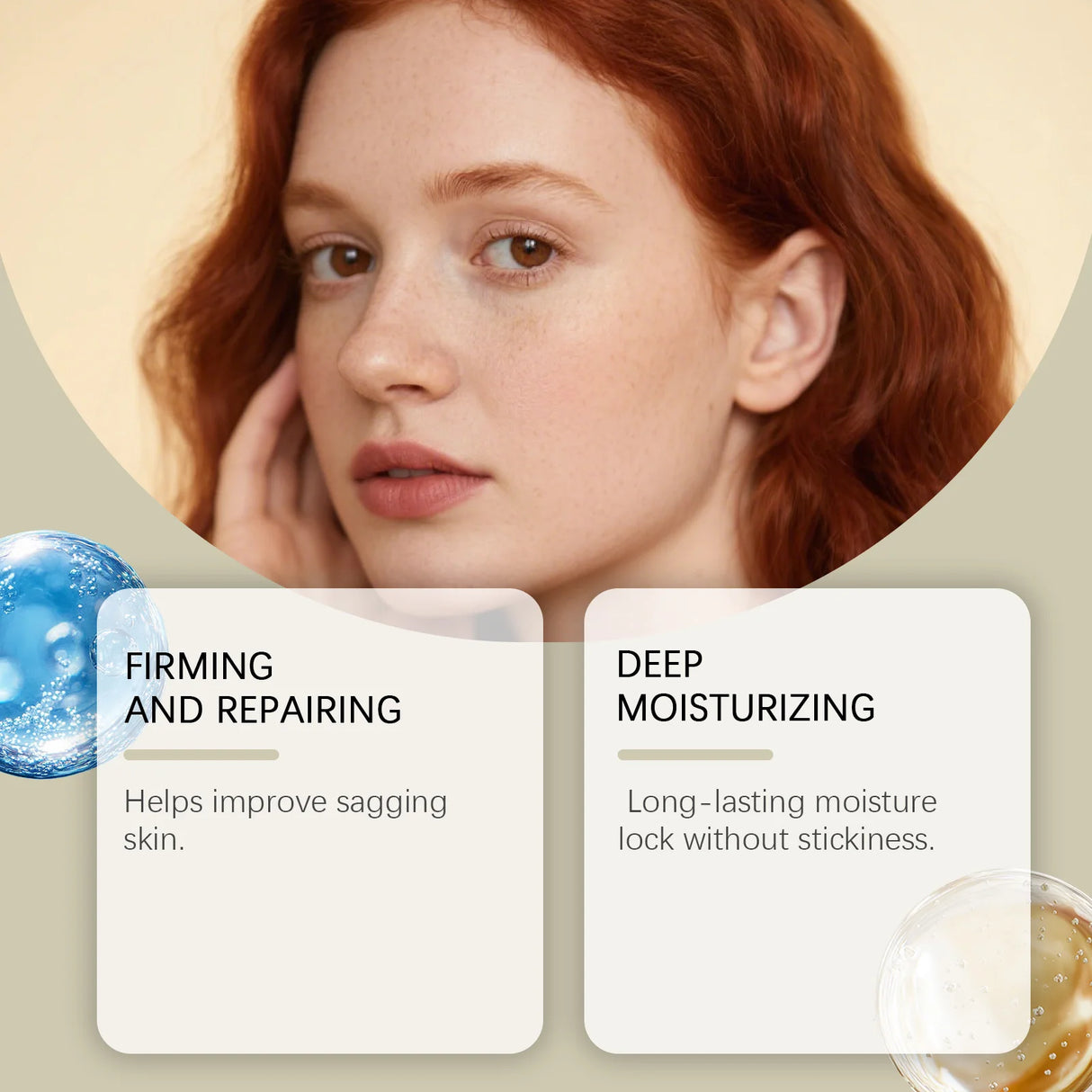 Copper Peptide Serum Hyaluronic Acid Tighten Skin Barrier Repair Deep Hydration Antioxidant Sensitive Dry Skin Face Serum 30ml
