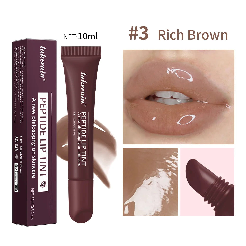 10ml Peptide Lip Mask Gel Moisturizing Lip Treatment Soften Dry Flaky Lips Lipstick Base Primer Nourishing Lip Cream Daily Lip Care Cosmetic For Women Girls