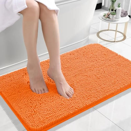 Bathroom Rugs 30x20, Extra Soft Absorbent Chenille Bath Rugs, Rubber Backing Quick Dry, Machine Washable Bath Mats for Bathroom