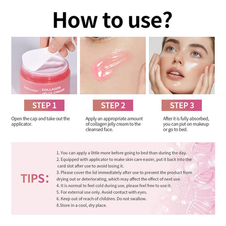 Anti Aging Collagen Face Cream 100ml Niacinamide Moisturizer Hydrating Gel For Tightening Soothing Firmness Skincare