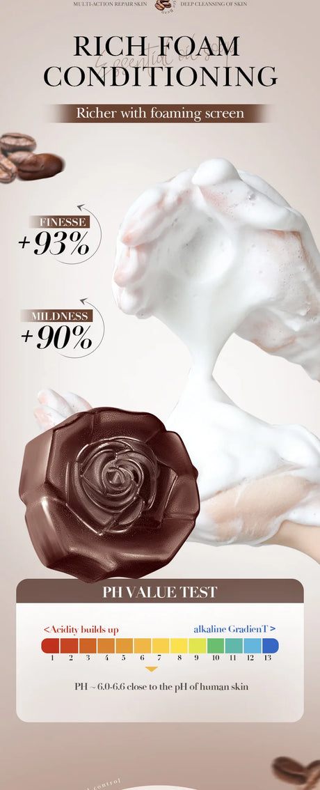 100g Coffee Handmade Soap Cleansing The Body Hand Wash Soap Essential Oil Moisturizing Product Body Care Dry Skin Prevent Dry