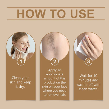 Hoygi Facial Hair Removal Cream for Sensitive Skin Care Upper Lip Hair Removal Coconut Oil Moisturizing Facial Depilatory Cream