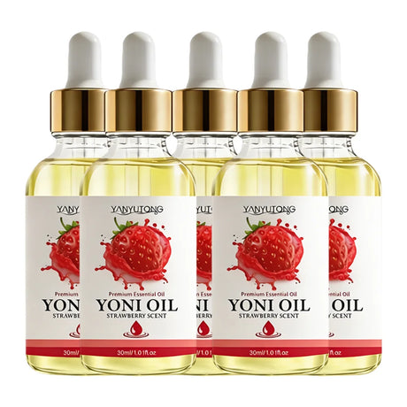 30ml Yoni Oil, Strawberry Scented, Natural & Plant-Based, PH Balance, Odor Eliminator, Feminine Care, Moisturizer