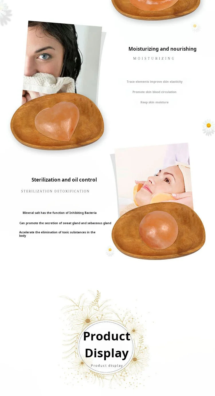 Himalayan Massage Salt Stones, Salt Soap, & Diverse Shaped Hot Compress Salt Soaps Specifically for Bathing & Facial Cleansing