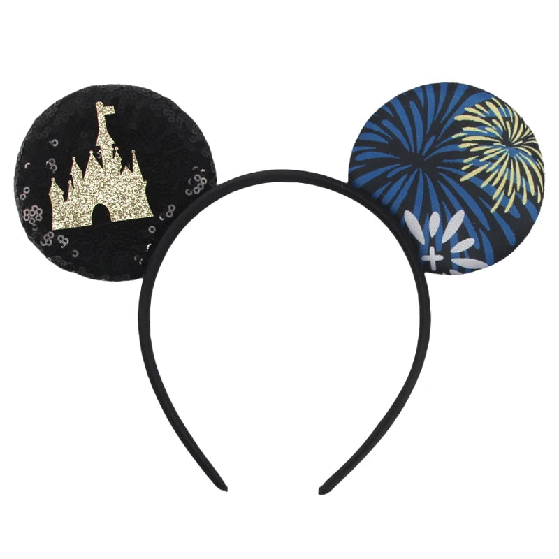Newest Festival Party Cosplay Mouse Ears Headband 3.3" Ears Glitter Hairband Without Bow For Boys DIY Cartoon Hair Accessories