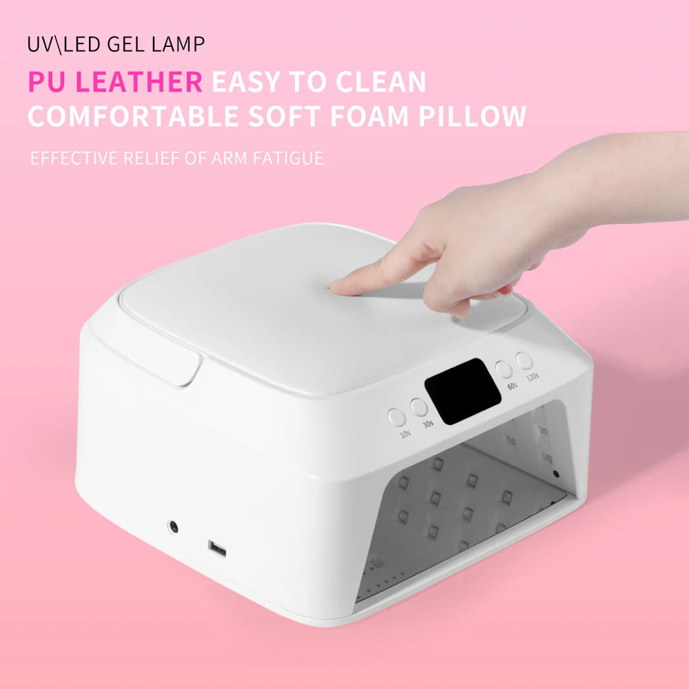 71 LEDs UV Nail Lamp Large Space Nail Dryer with Hand Pillow Smart Sensor 72 W Professional UV Lamp For Nails Manicure Pedicure