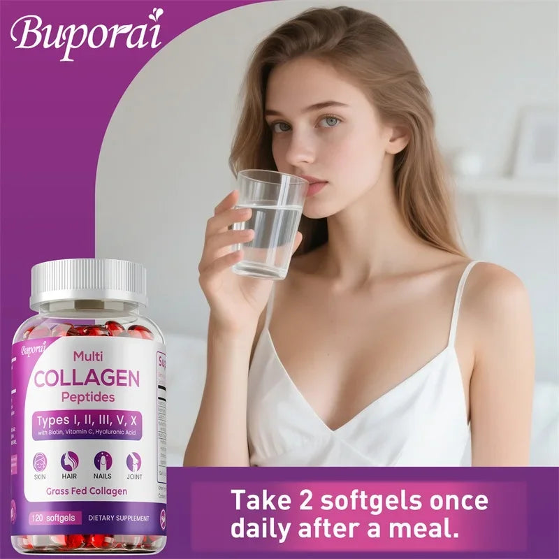 Collagen Peptides - Nourishes The Skin, Slows Down Aging, Promotes Healthy Hair, Strong Nails, and Improves Intestinal Digestion
