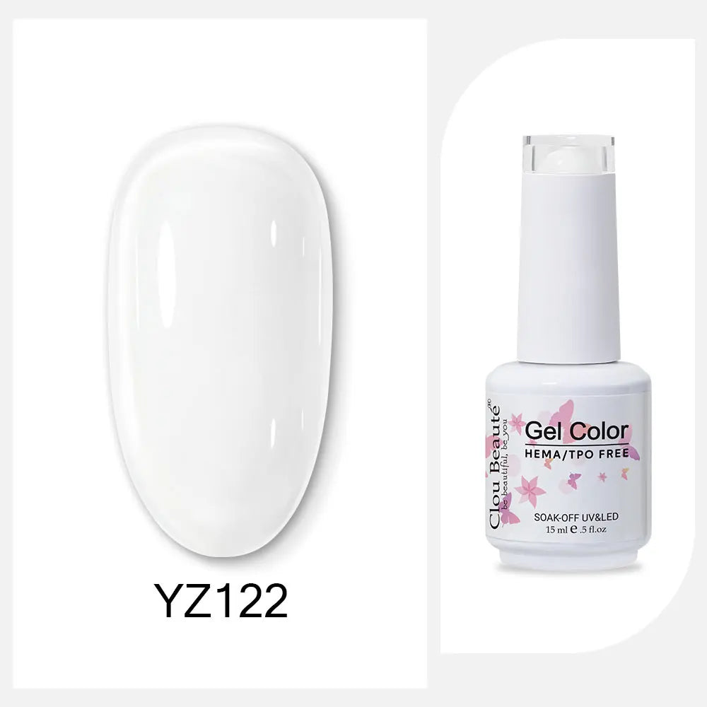 Clou Beaute Gel Color Hema TPO Free 15ml Gel Nail Varnish Soak Off UV Gel Polish Nail Art Manicure Lacquer Nail Art Jelly Gel