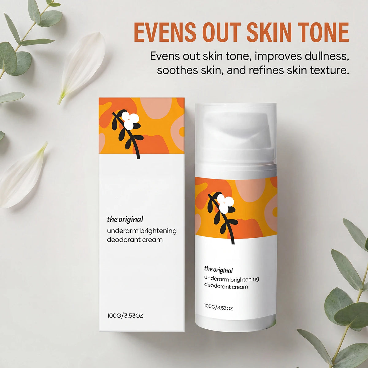 Underarm Brightening Deodorant Cream Long Lasting Hydration Soothe Discomfort Smooth Refine Skin Tone Even Bright Armpit Care