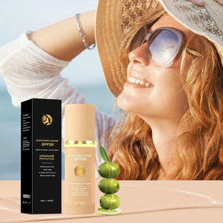 Sunscreen liquid foundation 30g, waterproof, sweat proof, goodbye to dry pickup powder, concealer, even skin color