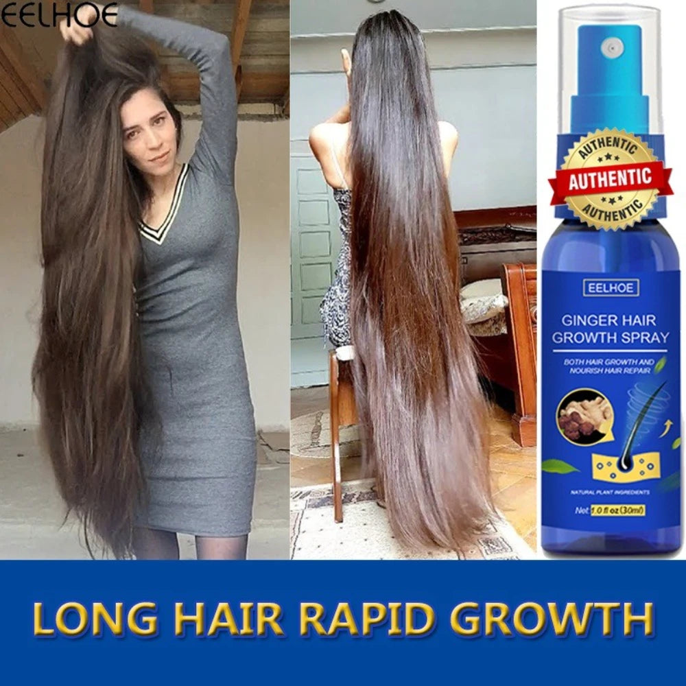 Ginger Hair Growth spray Anti Fall Loss Treatment Essence Oil for Men Women hair treatment