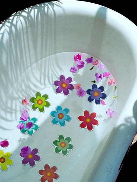 10pcs Cartoon Pattern Bathroom Bathtub None Slip Stickers Staircase Floor EPDM Mat Kids Room Self-adhesive Anti-skid Sticker