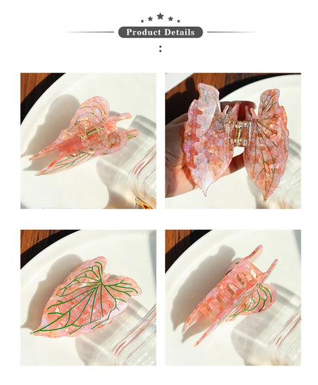 2025 NEW Original Plant Series Leaves Hair Claw Acetate Claw Clips Summer Trendy Hair Clips INS Hair Accessories for Women Girls