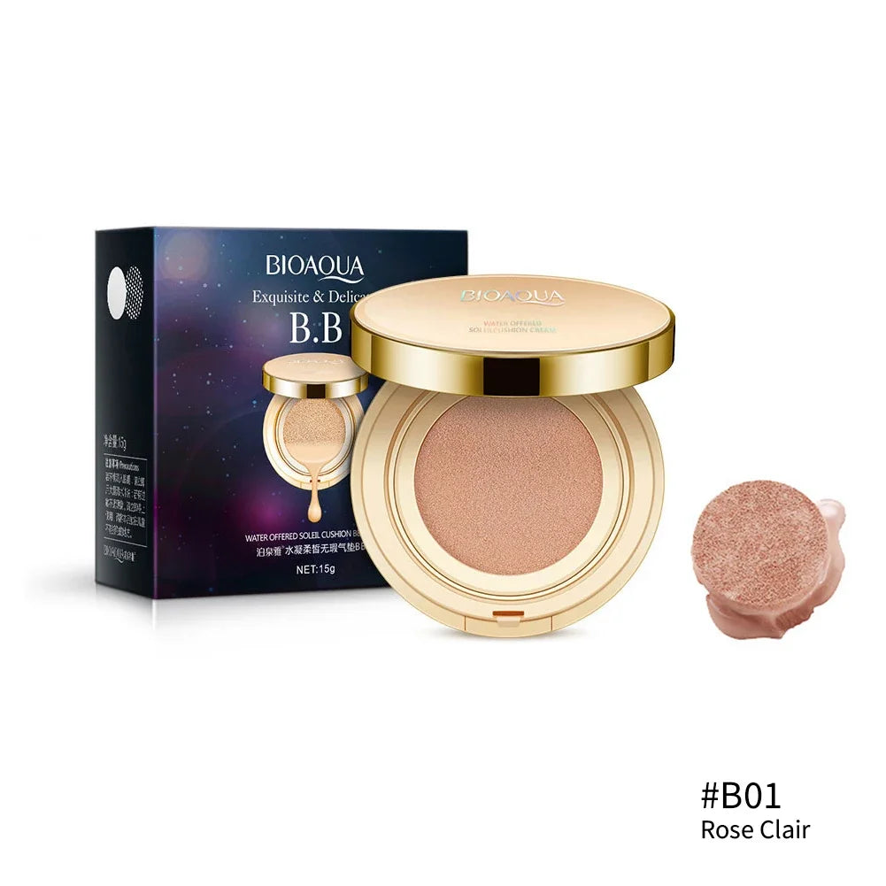 BIOAQUA Waterproof Matte Air Cushion Poreless BB&CC Cream High Coverage Oil-control Soft Face Makeup Foundation Base Cosmetics
