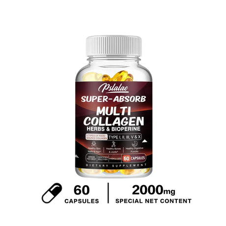 Multi Collagen Capsules - for Skin, Hair, Nails & Bone Health, Supports Joint, Digestive and Immune System Health